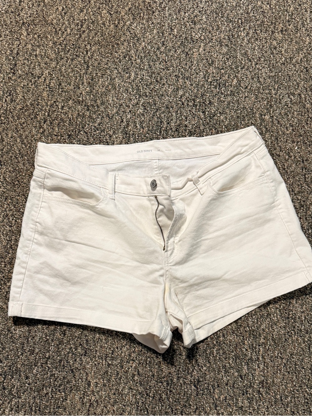 Old Navy White Women's Denim Short Shorts